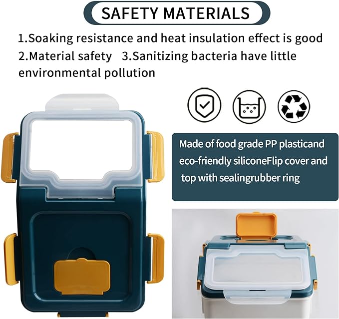 Large Airtight Dog Food Storage Container With spoon and Measuring Cup, 15~30LB Pet Food Storage Container Bin,for Rice/Grain/Pet Food/Flour(Blue)