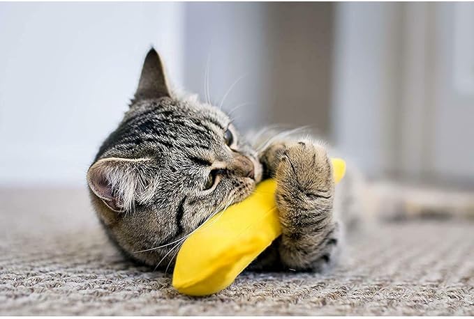 YEOWWW! DuckyWorld 100% ORGANIC CATNIP Leaf & Flower Cat Toy BANANA 3 PACK