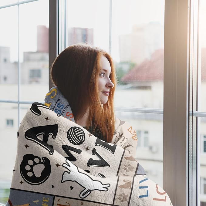 XALAZY Cat Mom Gifts Blanket 50"X60", Cat Lover Gifts for Women, Cat Gifts for Cat Lovers, Gifts for Cat Lovers, Cat Mom Gifts for Women, Funny Cat Themed Gifts, Cat Lady Gifts, Best Cat Mom Gifts