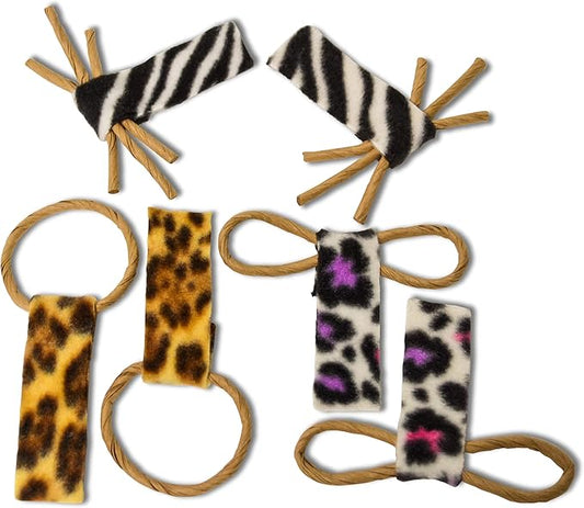 CAT DANCER Products Jungle Chaser Cat Toy Interactive Fetch Toy with Jungle Print Fleece for Cat Exercise (Pack of 6)