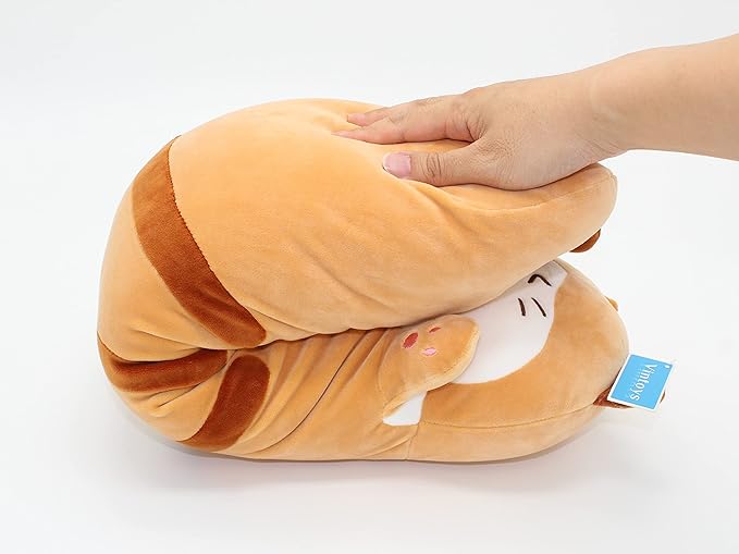 Very Soft Cat Long Hugging Pillow Plush Kitten Kitty Stuffed Animals Brown 26"