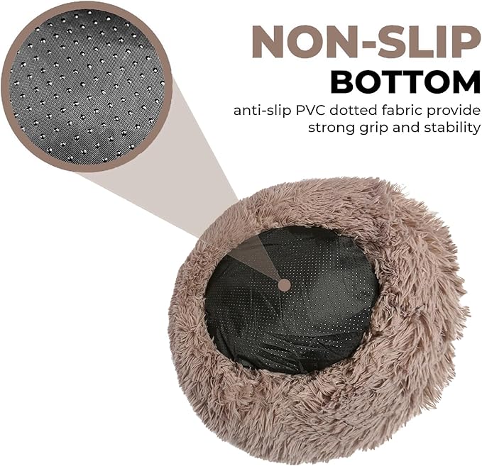 Whiskers & Friends Cat Bed, Cat Beds for Indoor Cats Washable, Small Dog Bed Calming Pet Bed, Cat Beds & Furniture, Large Cat Bed, Kitty Kitten Bed