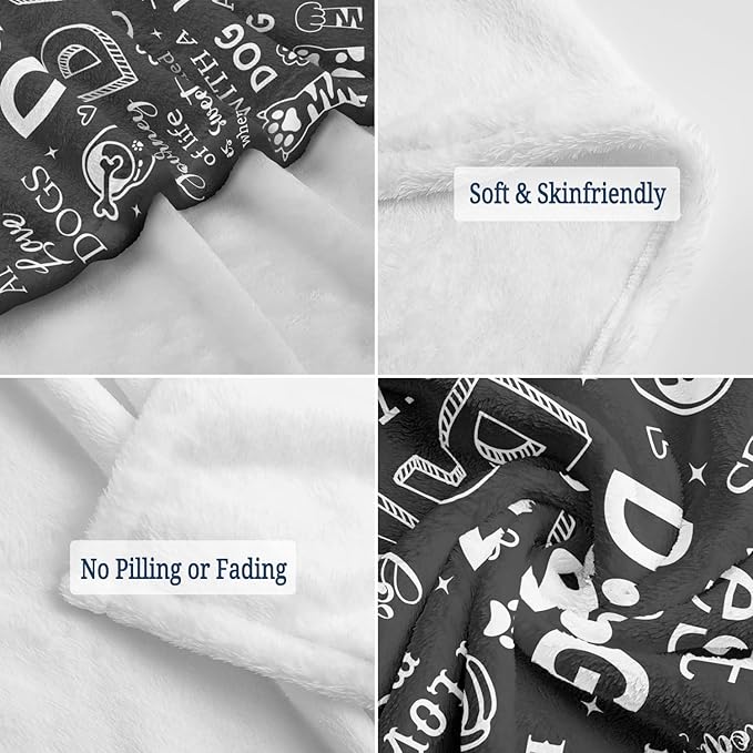 Mosslink Dog Dad Gifts for Men, Fathers Day Christmas Birthday Gifts for Dog Lovers Men, Dog dad Gift Ideas Throw Blanket 60"x50"