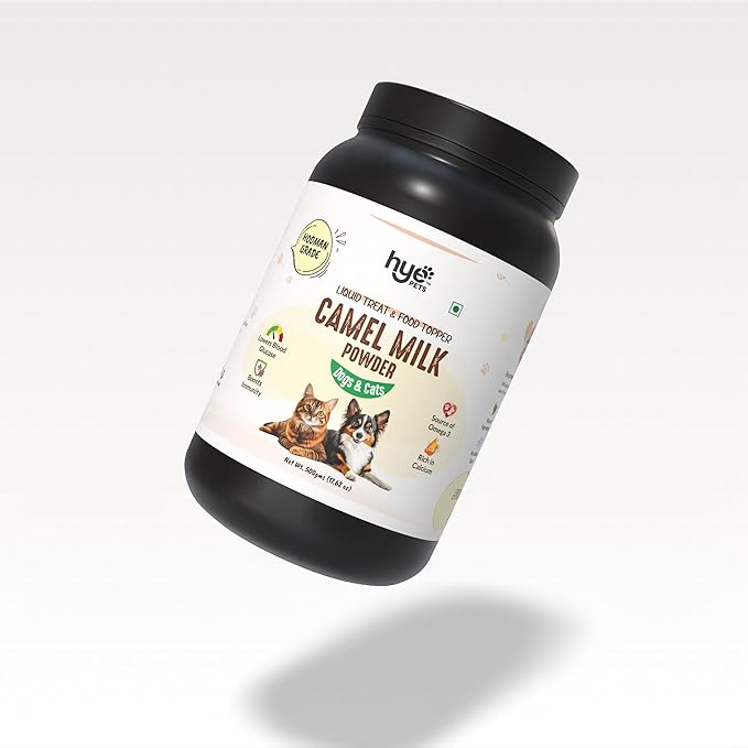 HYE FOODS Lower Blood Glucose and Boost Omega-3 with Camel Milk Powder for Dogs Food and Cats Food | 500g