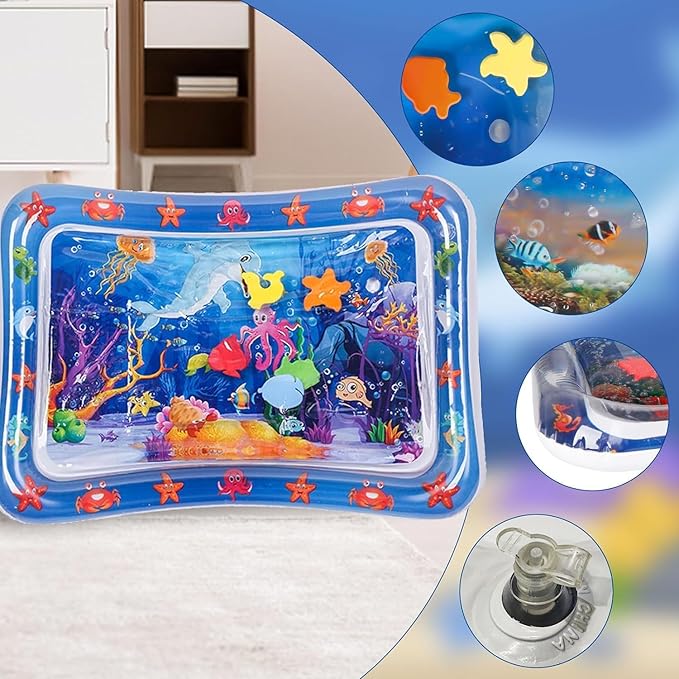 2024 New Thickened Water Sensor Play Mat for Cats,Water Sensor Play Mat， Thickened Water Sensor Play Mat,Pet Play Water Sensor Mat for Kids, Cat Water Play Mat Feel Cool Comfort .【Dolphin Design】