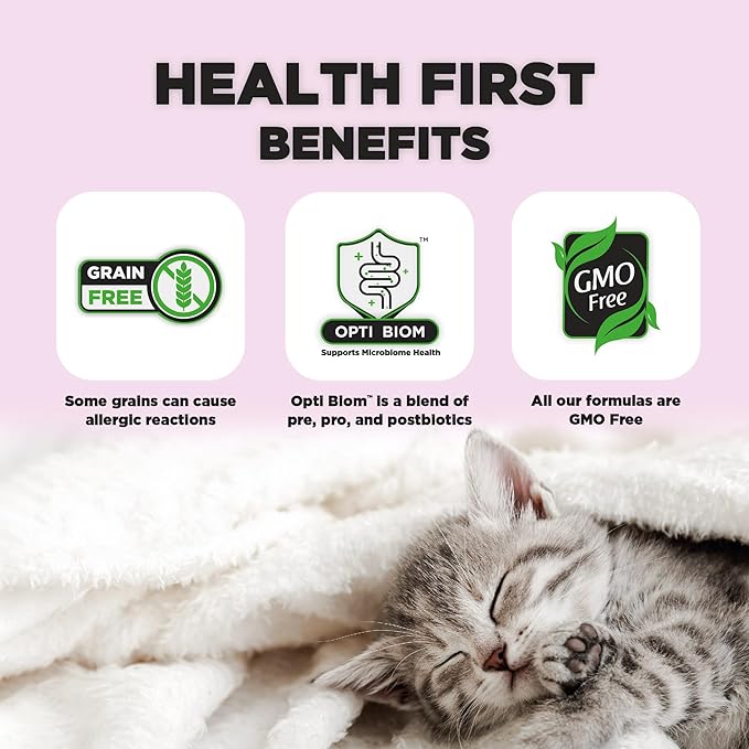 Nature's HUG Dry Cat Food, for Kitten-All Breeds, 4 lb. Bag, Just Like Chicken Recipe, Grain Free & Hypoallergenic, Supports Microbiome Health, Sustainable Complete Protein & Balanced Nutrition