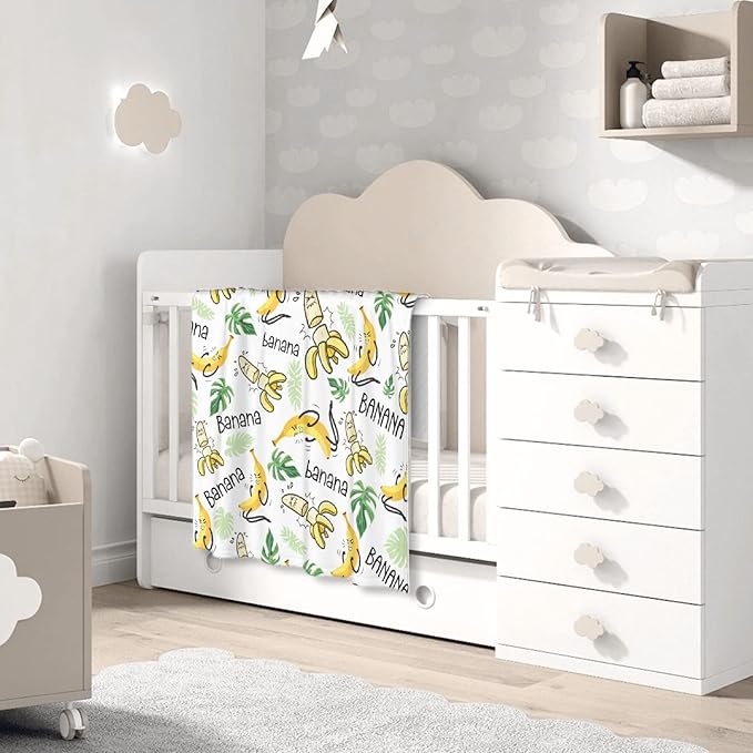 Funny Banana Throw Blanke,Fruit Gift Soft Warm Lightweight Quilt for Bed Sofa Couch Car Room Decoration 40 x 30in for Pets