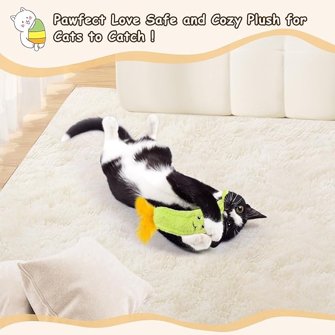 ORSDA Cat Toys, Cat Wand Toy for Indoor Cats, Replacement Cat Teaser Toys, Interative Cat Toy for Cats with Bell, Cat Feather Toy for Cats to Chase and Exercise