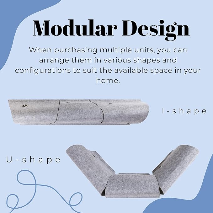 1pk 4-in-1 Modular Cat Tunnel/Scratcher/Cat Cave Lounger Bed/Cat Toy for Indoor Cats Up to 15 lbs- 21.7’’x 9’’x 7.9’’with Sisal Scratching Mat, Felt Tunnel, Catnip-Infused Toy Ball with Bell