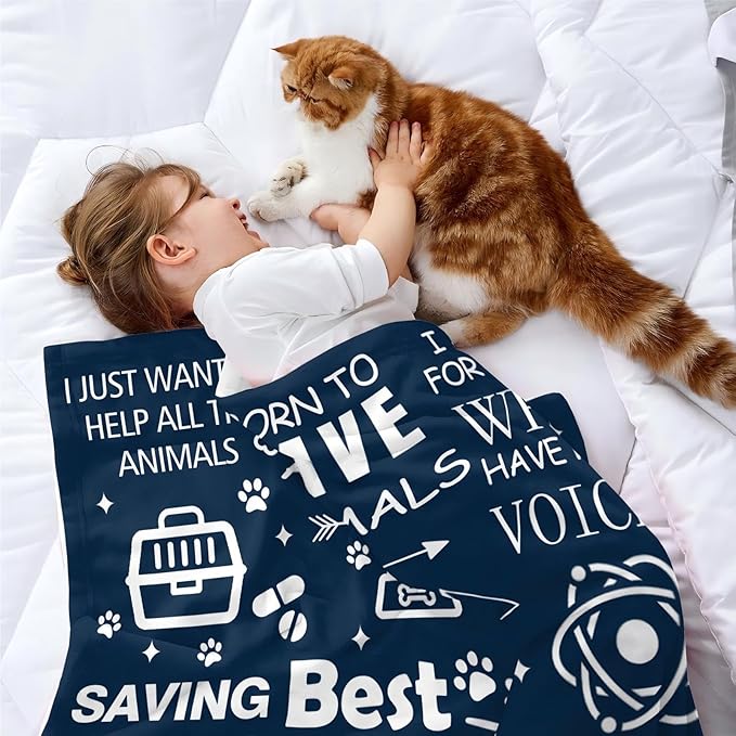 Vet Tech Gifts, Vet Tech Week Gifts, Vet Tech Week Gifts Bulk, Vet Tech Appreciation Gifts, Best Veterinarian Gifts, Best Vet Tech Ever Gift, Veterinary Technician Week Gifts Blanket 60"X50"