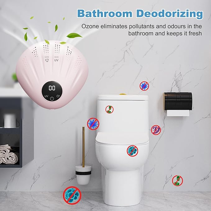 Advanced Pet Deodorizer for Litter Box, 99% Odor Eliminator, Portable & Rechargeable