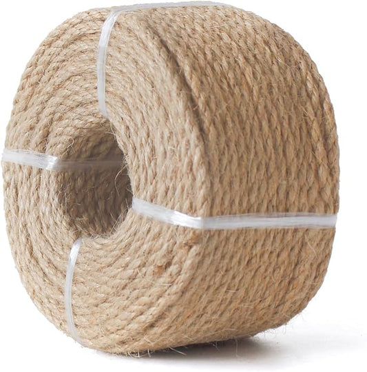 4mm Nature Jute Twine, 328 Feet Jute Rope for Cat Scratching Post DIY Arts Crafts Gardening Bundling Home Decor