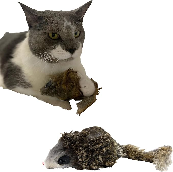 Ethical SPOT Shaggy Plush Giant Mouse - Cat Toy, Fuzzy Mice with Catnip and Rattle Toy for Indoor Cats and Kittens, Perfect Size for Pouncing on, Chasing, Hunting - 8.5in, 1 Piece