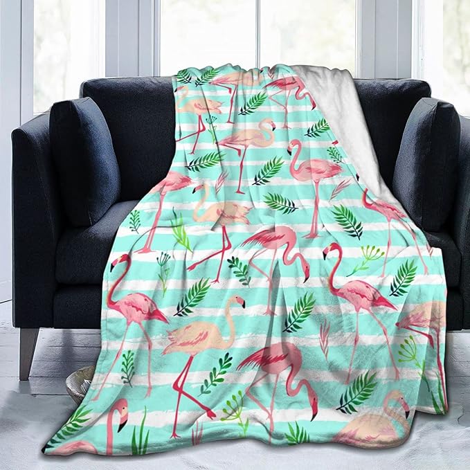 Flamingo Blanket Super Soft Flamingo Throw blanket Warm Cozy Flannel Blankets for Women Kids Adults Gifts 60"X 50"