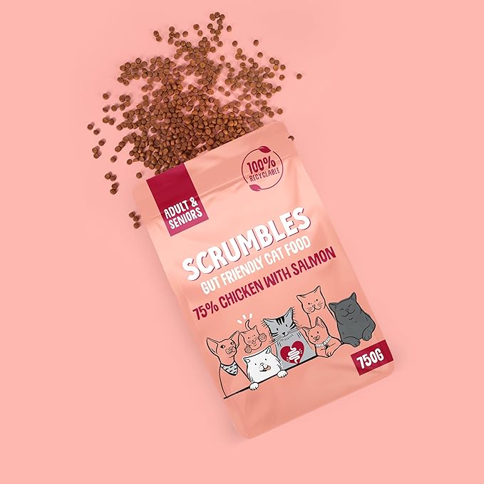 SCRUMBLES Complete Dry Cat Food For Adult And Senior - Chicken, 750 GR