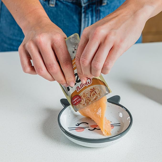 INABA Churu Stew for Cats, Broth Gelée with Shredded Chicken Side Dish Pouch with Vitamin E, 1.4 Ounces per Pouch, 12 Pouches, Chicken & Tuna Variety