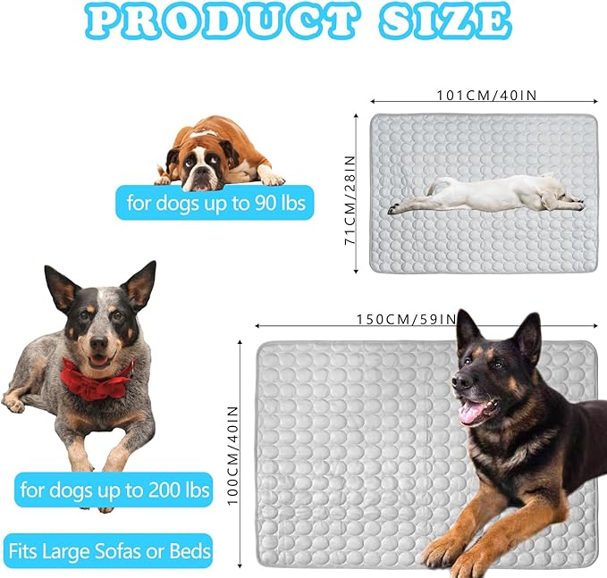 Dog Cooling Mat, Cooling Bed for Dogs Easy Washable Cooling Pad for Dog for All Types of Pets and is Perfect for Both Indoor and Outdoor Use, Including Car Seats 40" x 28"