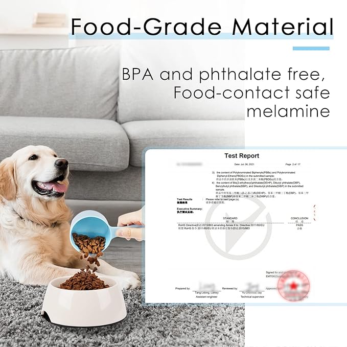 Super Design1 Cup Dog Food Scoop for Container Melamine Measuring Scoop for Dogs Cats Birds and Rabbits Pet Food Feeding Scoop Dishwasher Safe - Baby Blue