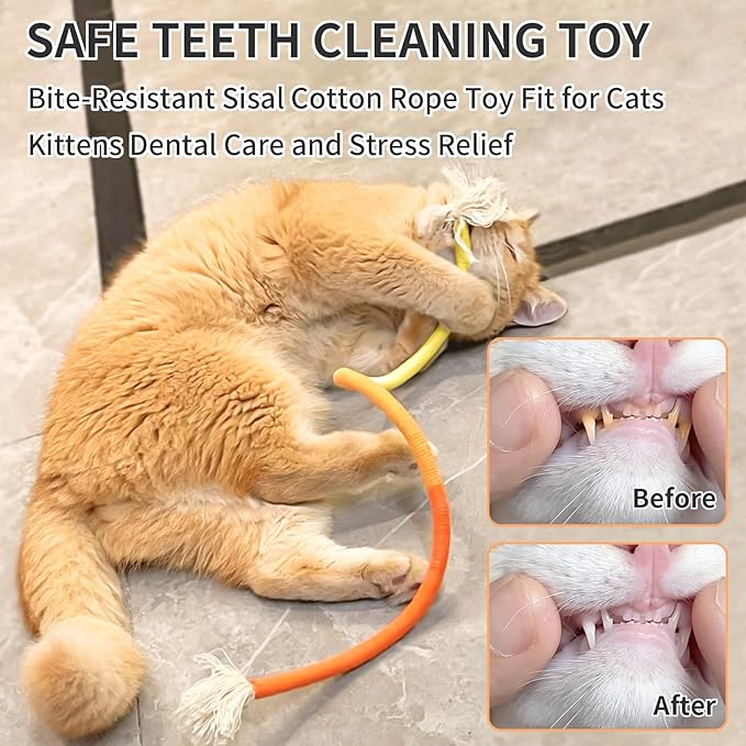 Retro Shaw Cat Toys Chew Rope,3 Pack Catnip Cat Rope Toy for Indoor Kittens,Safe String Cat Teeth Cleaning Toy,Interactive Cat Nip Cat Kicker Toy 23.6 Inches