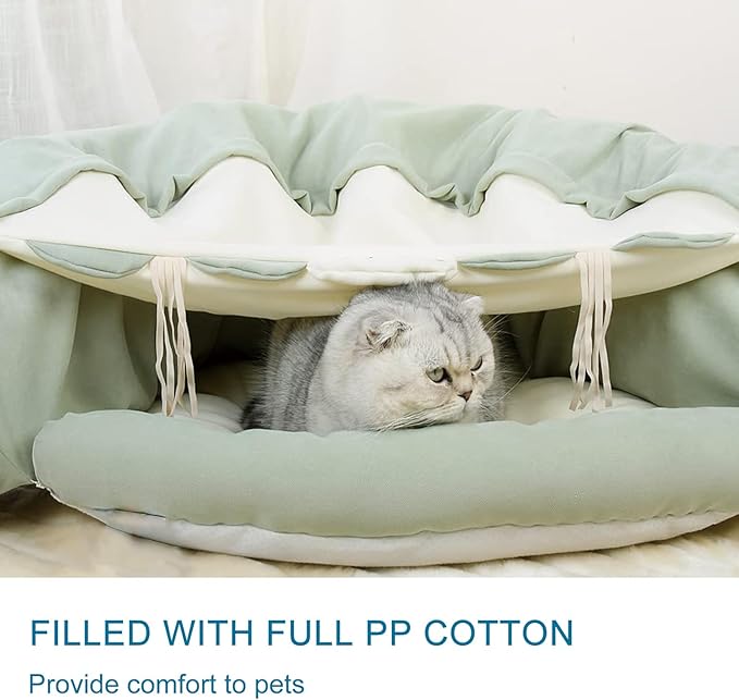 Tunnel for Indoor Cats, Collapsible Washable Cat Bed Tunnel, Cat Play Tunnel Toy for Small Medium Large Cats