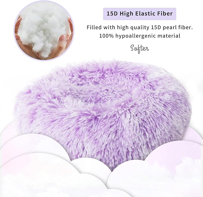 Bunny Bed Rabbit Hideout Large Soft & Comfortable Small Animal Bedding Cozy Bed Mat Warm Hideaway Cage Accessories for Guinea Pig White and Purple