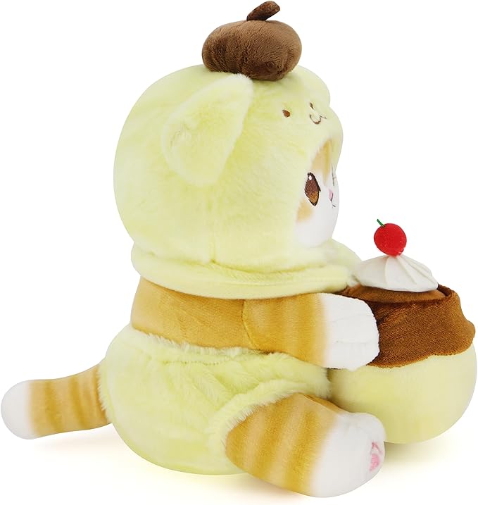 Kawaii Shark Cat Plush Toy Stuffed Animal Doll, Soft Pillow for Boys & Girls (Cat-E, 13cm/5.1in)