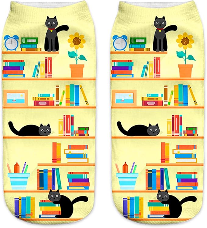 Benefeet Sox Funny Ankle Socks Cute Novelty No Show Animal Fruit Flower Cartoon Colorful Graphic Low Cut Socks for Women Girl