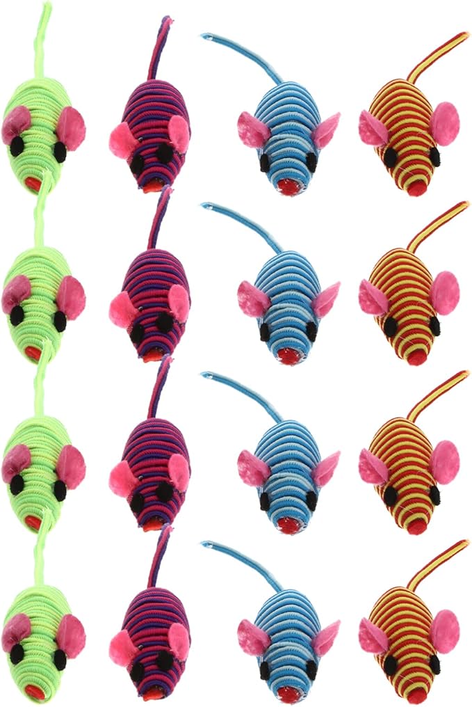 Totority Mice Cat Toy Rubber Band Mouse Toys for Cats Funny Pet Shop Mouse Toy Pet Elastic Rope Mouse Cat Teaser Playing Prop Realistic Mouse
