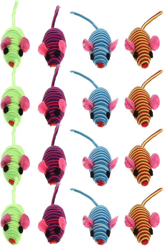 Totority Mice Cat Toy Rubber Band Mouse Toys for Cats Funny Pet Shop Mouse Toy Pet Elastic Rope Mouse Cat Teaser Playing Prop Realistic Mouse