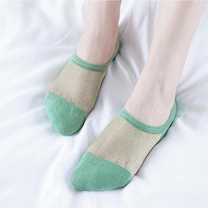 Benefeet Sox Sheer No Show Socks Women Girls Cute Thin Mesh Low Cut Liner Socks for Loafers Boat Shoes