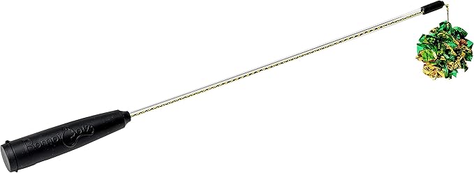 RompiCatz Adjustable Retractable String Wand and Interactive Cat Toy, Crinkle Balls