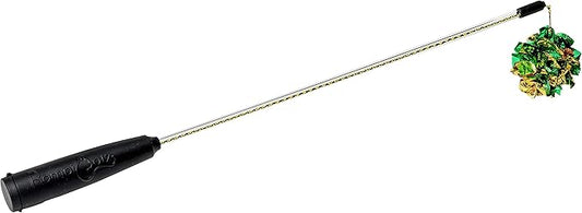 RompiCatz Adjustable Retractable String Wand and Interactive Cat Toy, Crinkle Balls