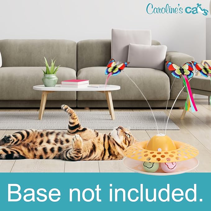 Caroline's Cats Fluttering Butterfly Cat Toy Refill, Replacement Butterflies, Fits All for Paws and Several Other Brands