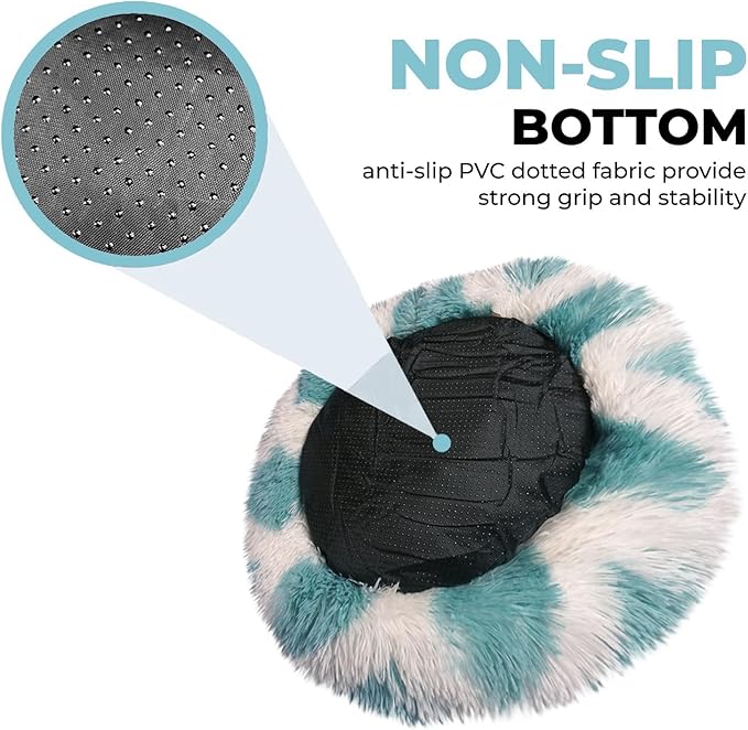 Whiskers & Friends Cat Bed, Cat Beds for Indoor Cats Washable, Small Dog Bed Calming Pet Bed, Cat Beds & Furniture, Large Cat Bed, Kitty Kitten Bed