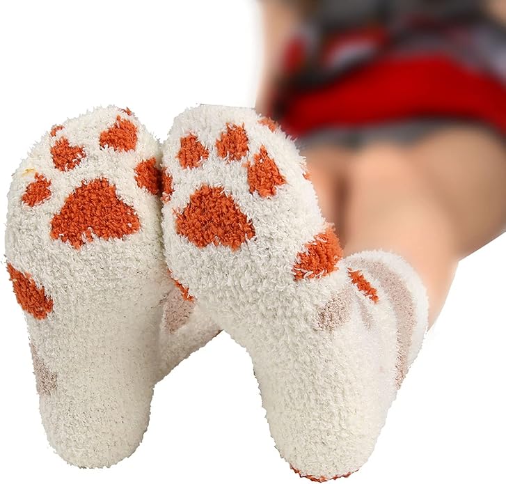 Benefeet Sox Cute Animal Fuzzy Socks for Women Girls Funny 3D Animal Cozy Socks Fluffy Slipper Socks Plush Comfy Soft Socks