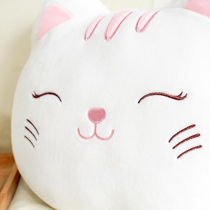Lazada Kids Pillow White Cat Plush Pillows Toy Soft Gift Baby Girl Gifts White 15 Inches…
