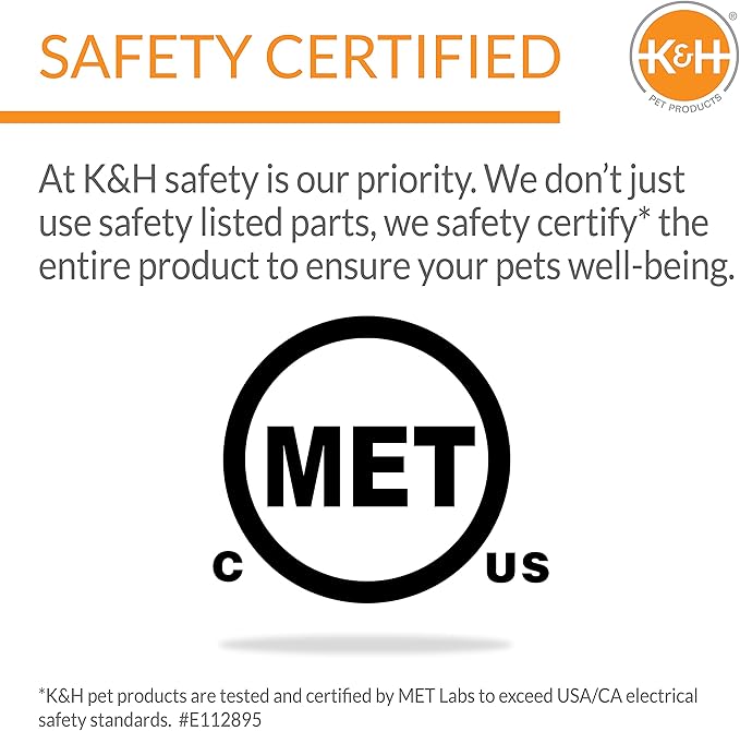 K&H Pet Products Amazin Kitty Pad Heated, Indoor Heated Cat Bed Traps Cat Hair and Dander, Washable Cat Mat, Gray 15 X 20 Inches, Heated 1-Pack