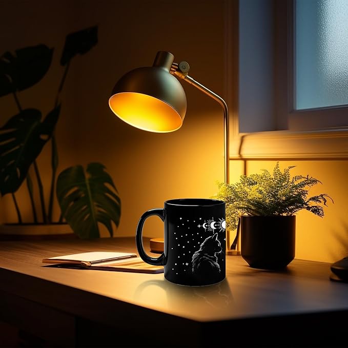 Black Cat Mug - Cat Lover Gifts For Women, Funny Goth Coffee Mug - Witchy Gifts For Women & Goths (11Oz)