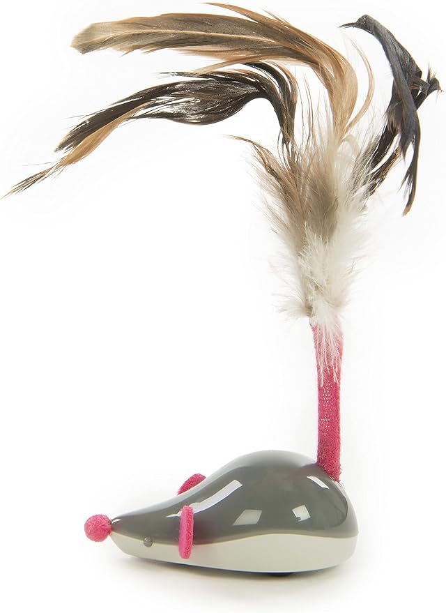 Petlinks Cheese Chaser Electronic Motion Remote Controlled Cat Toy, Battery Powered - Gray/White, One Size