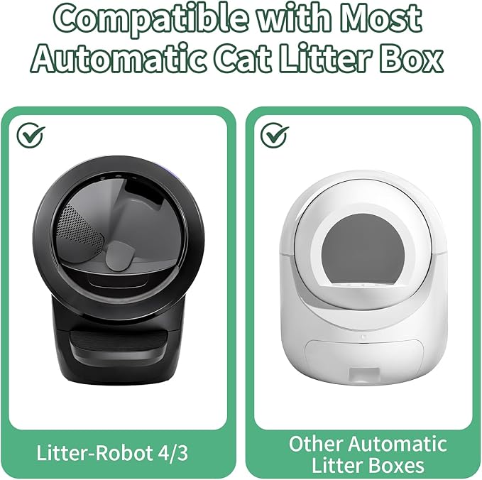 40 Count Cat Litter Box Liners for Automatic Cat Litter Box and Litter-Robot 4/3, Heavy-Duty, Extra Thick