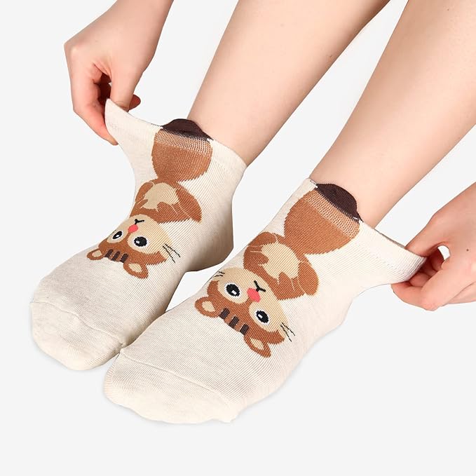 Benefeet Sox Cute Ankle Socks for Women Girls Novelty Patterned Low Cut Cotton Casual Socks Fun Colorful Summer Short Socks