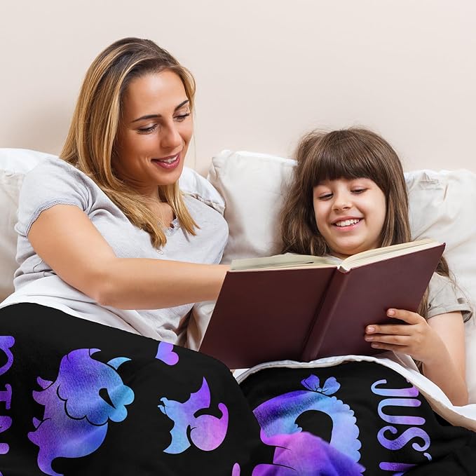 Dinosaur Blanket, Dinosaur Gifts for Girls Kids, Just a Girl Who Loves Dinosaurs Blankets, Dino Stuff for Women, Best Gift Ideas for Dinosaurs-Lover Blanket 40"X50"