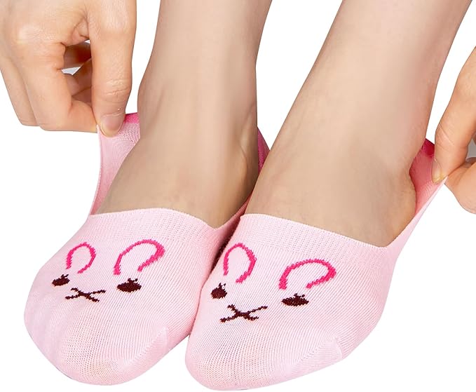 Benefeet Sox Womens Girls Cute No Show Liner Socks Non Slip Funny Patterned Low Cut Socks Novelty Cotton Loafer Footies Sock