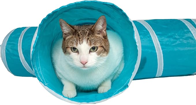 Pet Life ® 3-Way Kitting-Go-Seek Interactive Collapsible Passage Kitty Cat Tunnel