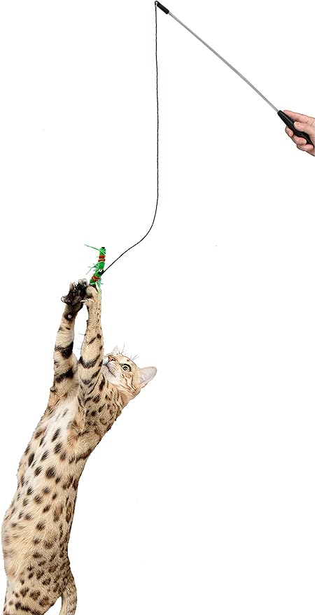 RompiCatz Critter Collector Series Teaser Wand Cat Toy, Rod