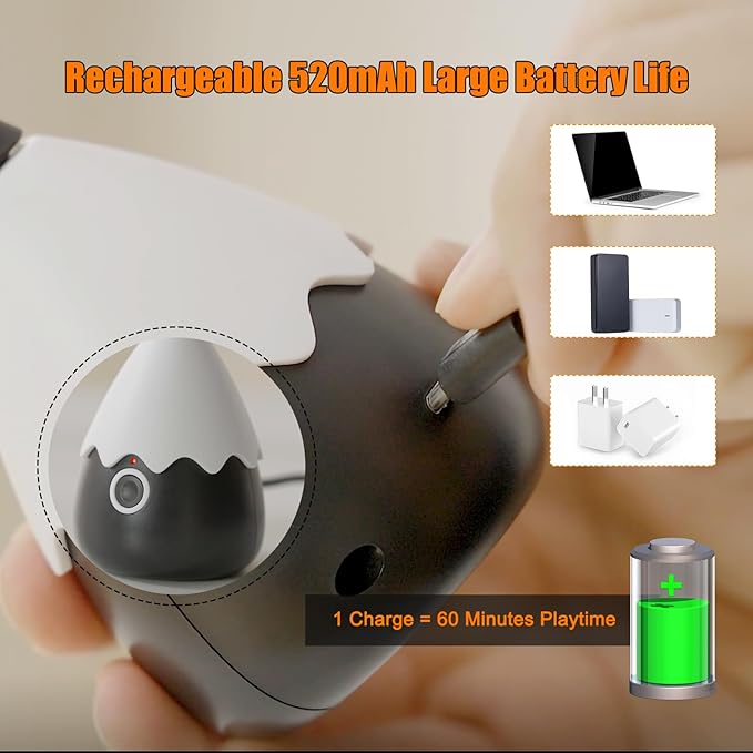 Cat Wand Toy, Automatic Silicone Tail Teaser Toy 2 in 1, Electronic Interactive Cat Toy for Indoor Cats, Rechargeable Exercise Toy for Kitten-Black