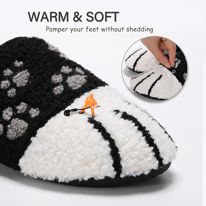 ATHMILE House Slippers for Women Men Indoor Barefoot Slippers Socks Furry Slip on House Shoes Cozy Comfy Slippers for Home Bedroom Travel Yoga