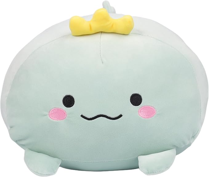 TemBe 23.6 inch Cute Large Dinosaur Plush Stuffed Animal Pillow, Very Soft Squish Mellow Hugging Toy Gifts for Bedding, Kids Sleeping Cute Pillow (Green Dinosaur)