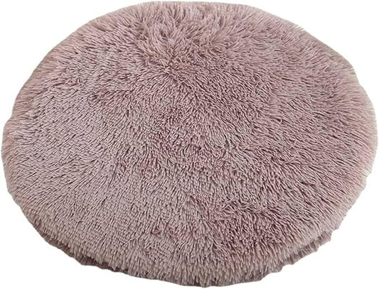 Plush Cat Dog Cushion,Round Pet Warm Mat, PP Cotton Soft and Comfortable for Living Room