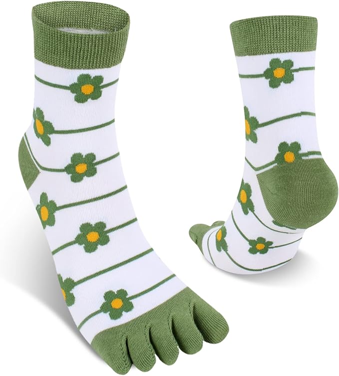 Benefeet Sox Toe Socks Women Men Cute Cat Five Finger Socks for Girls Colorful Cotton Ankle Athletic Running Socks with Toes